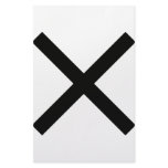 black St. Andrews cross icon Stationery