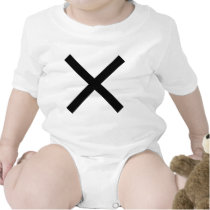 black St. Andrews cross icon t-shirts