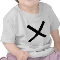 black St. Andrews cross icon t-shirts
