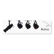 Black Stage Light Silhouettes Digital Camera Bumper Sticker