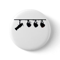 Black Stage Light Silhouettes Digital Camera Pinback Buttons
