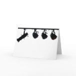 Black Stage Light Silhouettes Digital Camera Greeting Cards