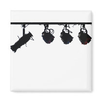 Black Stage Light Silhouettes Digital Camera Fridge Magnets