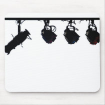 Black Stage Light Silhouettes Digital Camera Mousepad