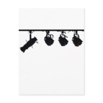 Black Stage Light Silhouettes Digital Camera Postcard