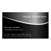 Black Stainless Steel, Professional Business Card
