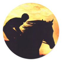 Black Stallion Silhouette stickers