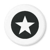 black star icon army magnets