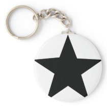 black star icon key chain