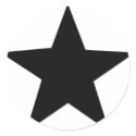 black star icon stickers