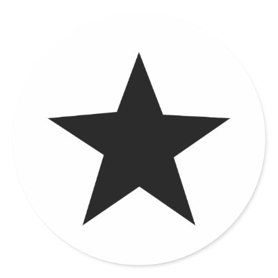 black star icon round stickers by Tomaniac