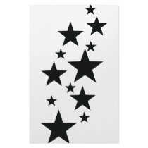 black star rain icon stationery design