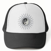 Black Starburst Yin Yang hats