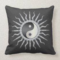 Black Starburst Yin Yang Pillows