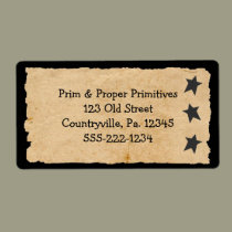 Black Stars Primitive Business Label labels