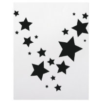 black stars rain icon letterhead