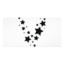 black stars rain icon photo cards