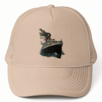 Black steamer ship hat