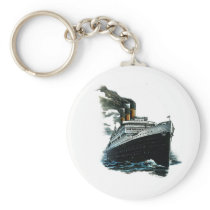 Black steamer ship key chains