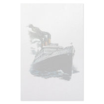 Black steamer ship stationery paper