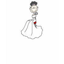Black Stick Figure Bride Shirt