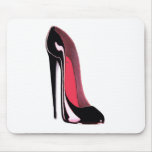 Black Stiletto Shoe Mouse Mat