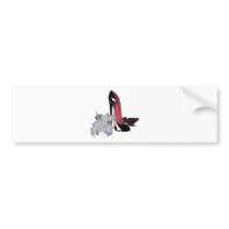 Black Stiletto Shoes and Lilies Art Bumper Sticker