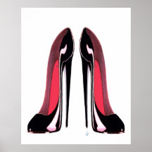 Black Stiletto Shoes Art Print