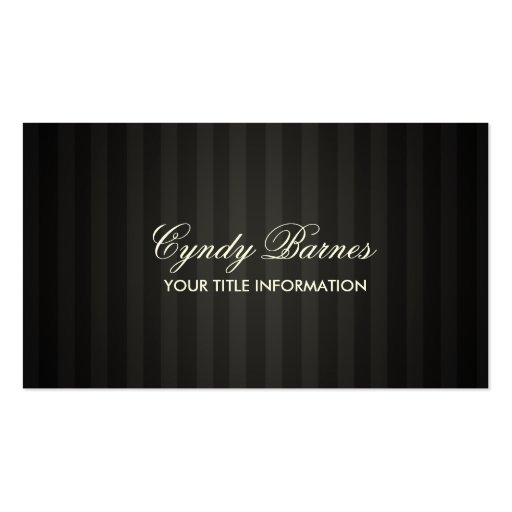 Black Stripe Business Card