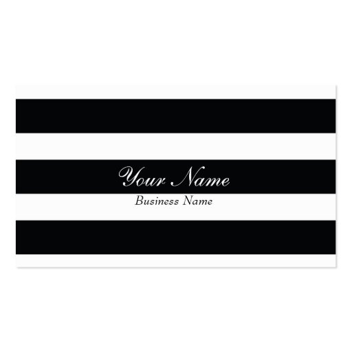 Black Stripe Business Card (front side)