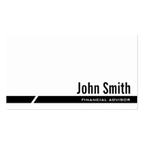 Black Stripe Financial Advisor Business Card