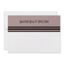 black stripe on purple business personalized invite