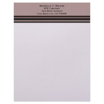 black stripe on purple business personalized letterhead