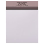 black stripe on purple business personalized letterhead
