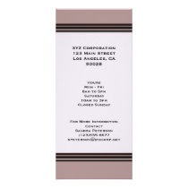 black stripe on purple business rack cards