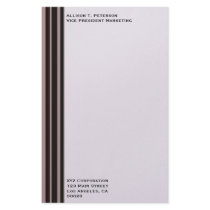 black stripe on purple business stationery design