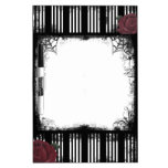 Black Stripes Roses Dry Erase Board