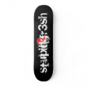 Black"stupid fr3sh" skull deck skateboards by stupidfr3sh Black"stupid fr3sh" skull deck skateboards