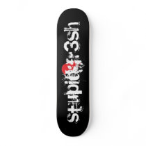 Black"stupid fr3sh" skull deck skateboards
