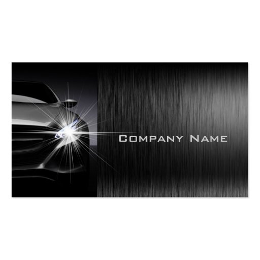 Black Stylish Automotive Business Card (front side)