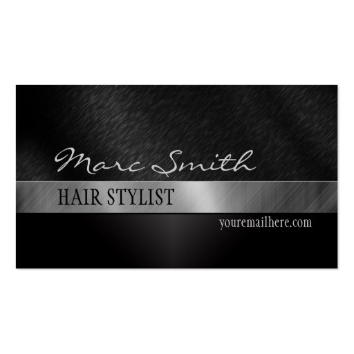 Black Stylish Business Card Two Sided (front side)
