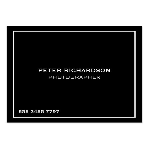 Black stylish professional custom business card