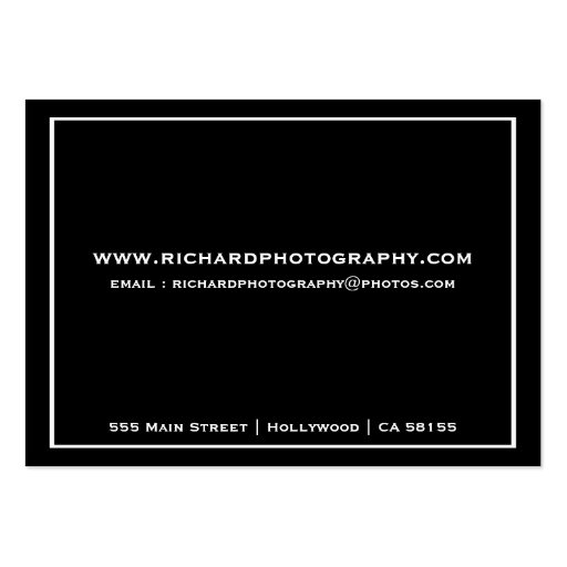 Black stylish professional custom business card (back side)