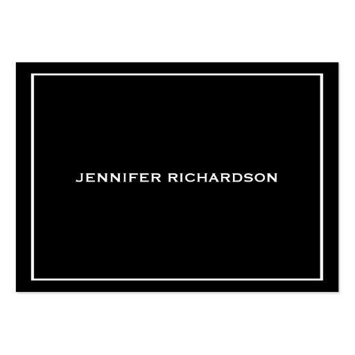 Black stylish professional custom business card (front side)