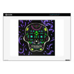 Black Sugar Skull 4 Decals For 15" Laptops