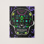 Black Sugar Skull 4 Jigsaw Puzzles