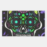 Black Sugar Skull 4 Rectangular Stickers