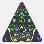 Black Sugar Skull 4 Triangle Sticker