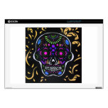 Black Sugar Skull 5 17" Laptop Decal