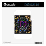 Black Sugar Skull 5 iPod Touch 4G Decal